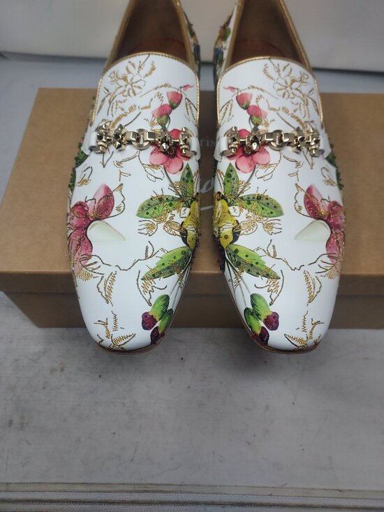 Christian Louboutin MENS White Dandyswing Floral Loafer main image 7